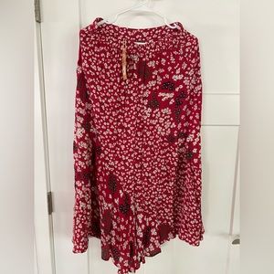 NWT Fat Face Naomi Daisy Breeze Midi Skirt 90s  Red Floral Size W 6